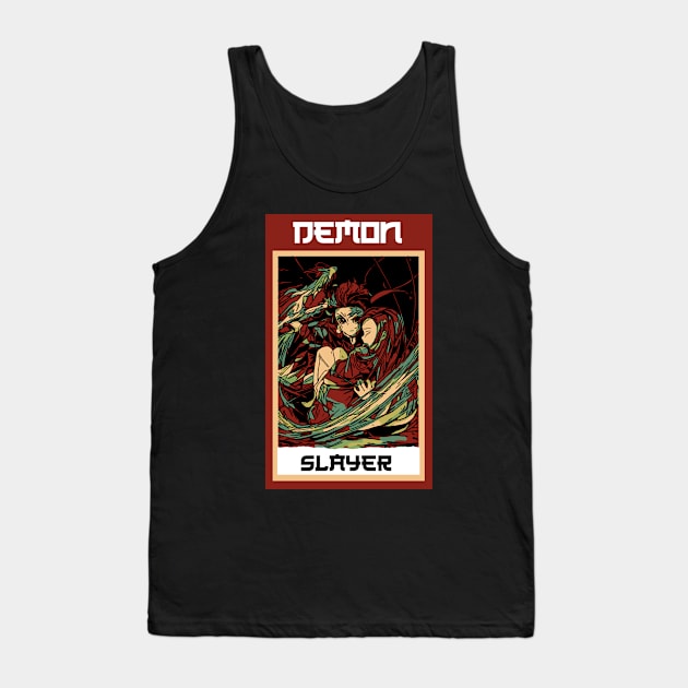 demon slayer retro Tank Top by FIFTY CLOTH